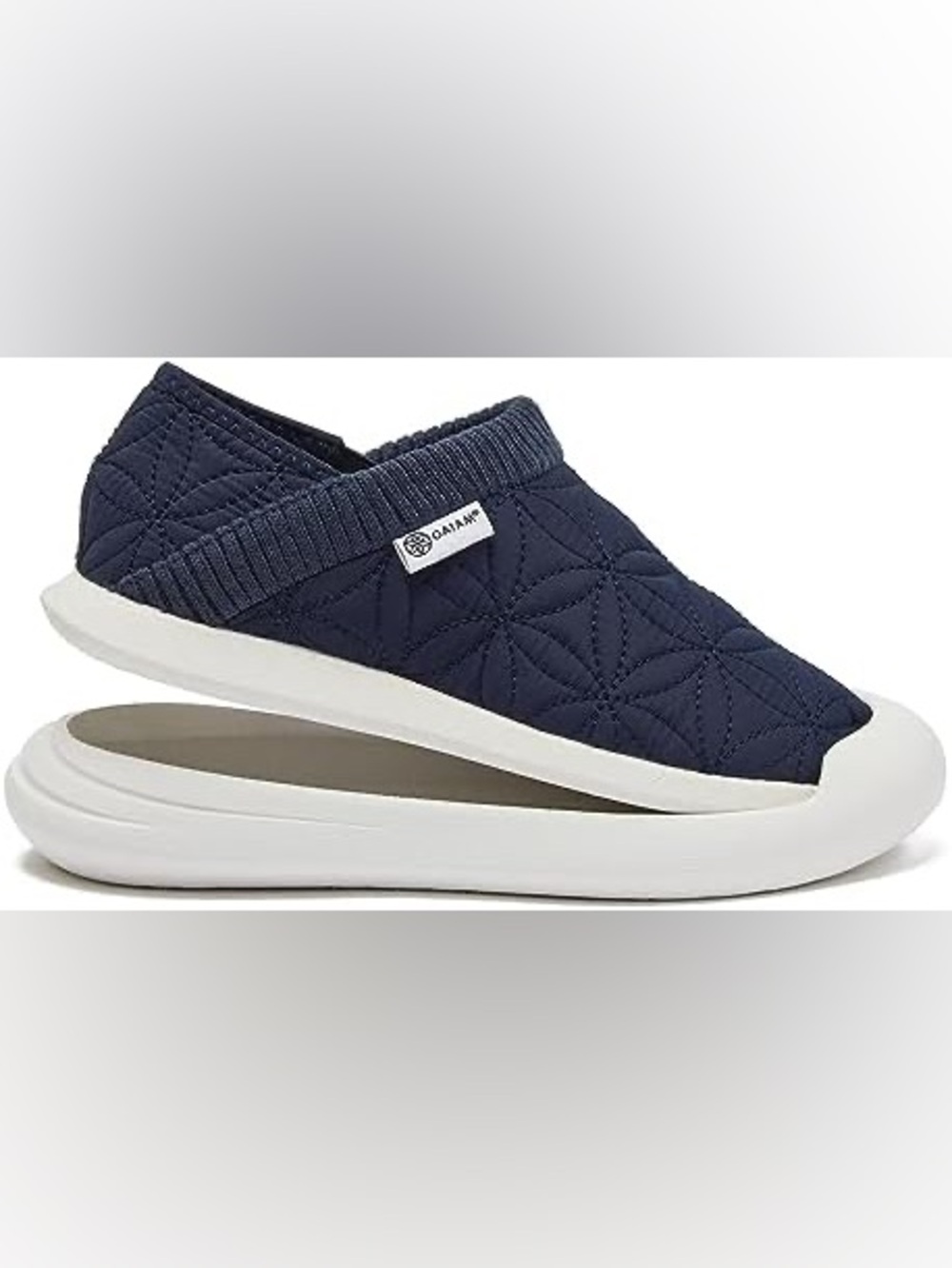 GAIAM Navy Quilted Slip-On Mules with White Sole-Size 7– NWOT
